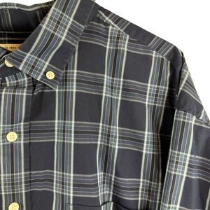 Oak Hill Mens Plaid Wrinkle Free Long Sleeve Button Up Shirt 2XL